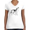 Women's Fine Jersey V-Neck Tee Thumbnail