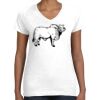 Women's Fine Jersey V-Neck Tee Thumbnail