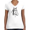 Women's Fine Jersey V-Neck Tee Thumbnail