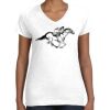 Women's Fine Jersey V-Neck Tee Thumbnail