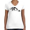 Women's Fine Jersey V-Neck Tee Thumbnail