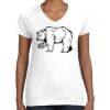 Women's Fine Jersey V-Neck Tee Thumbnail