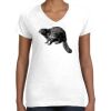 Women's Fine Jersey V-Neck Tee Thumbnail