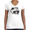 Women's Fine Jersey V-Neck Tee Thumbnail