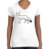 Women's Fine Jersey V-Neck Tee Thumbnail