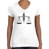 Women's Fine Jersey V-Neck Tee Thumbnail