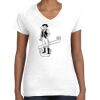Women's Fine Jersey V-Neck Tee Thumbnail