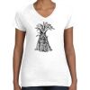 Women's Fine Jersey V-Neck Tee Thumbnail