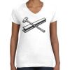 Women's Fine Jersey V-Neck Tee Thumbnail