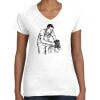 Women's Fine Jersey V-Neck Tee Thumbnail