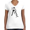Women's Fine Jersey V-Neck Tee Thumbnail