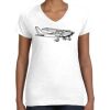 Women's Fine Jersey V-Neck Tee Thumbnail