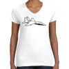 Women's Fine Jersey V-Neck Tee Thumbnail