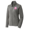 Women's Heather Microfleece Full Zip Jacket Thumbnail